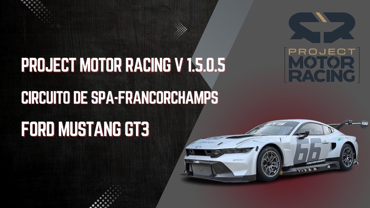 Project Motor Racing v1.5.0.5 | Warm-Up em Spa-Francorchamps  Ford Mustang GT3 |  G920 + Hall Rake