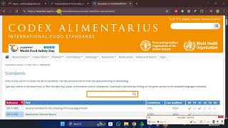 How to download free standards from Codex Alimentarius website