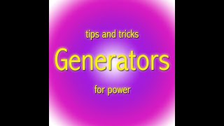 Generator Not Producing Power  / Electric - Quick Fix !