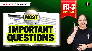 2nd Language Kannada FA-3 🔥 | Most Important Questions for Exams!