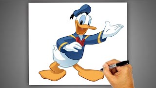 How to draw Donald Duck easy | Drawing Disney character
