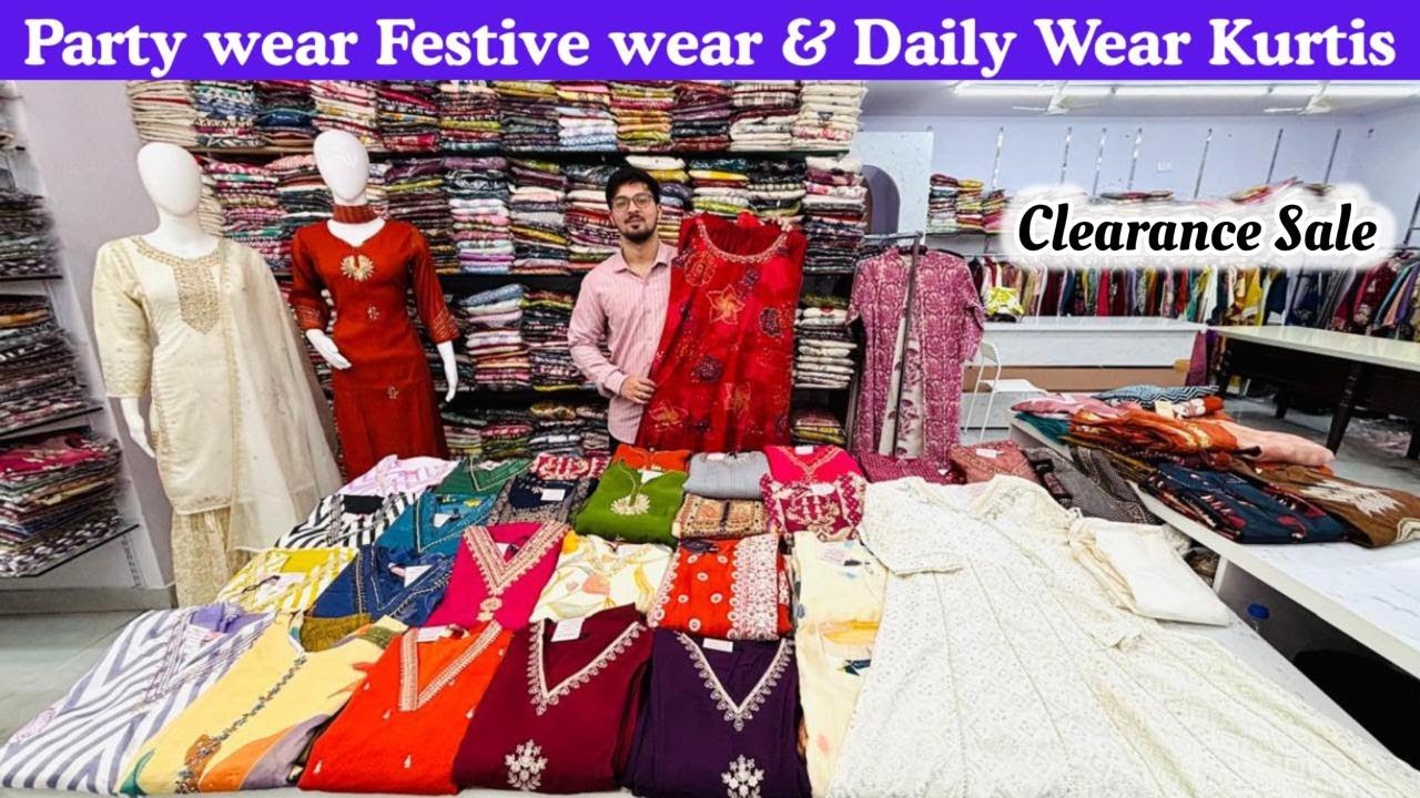 Commercial Street Bengaluru Clearance Sale Partywear Festive & Daily Wear Kurti Sets Latest Designs