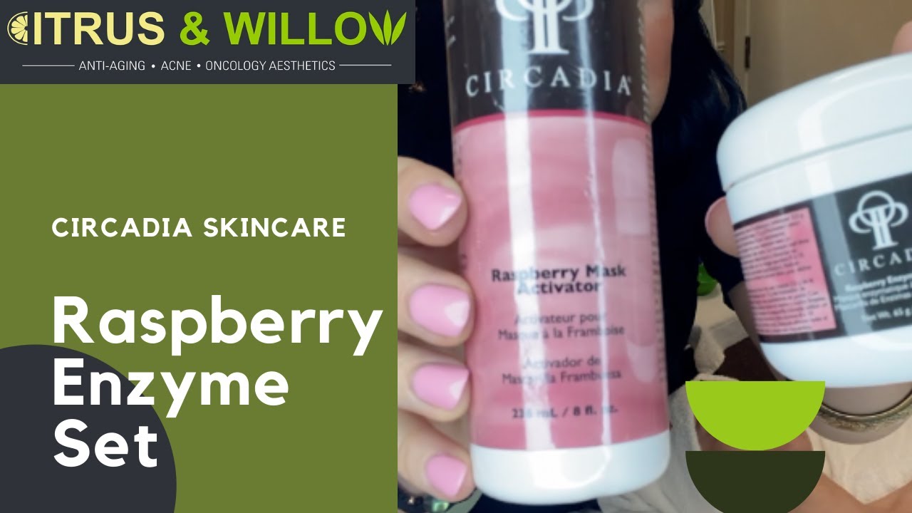 Circadia Raspberry Enzyme Mask set for aged, sundamage, and damaged skin