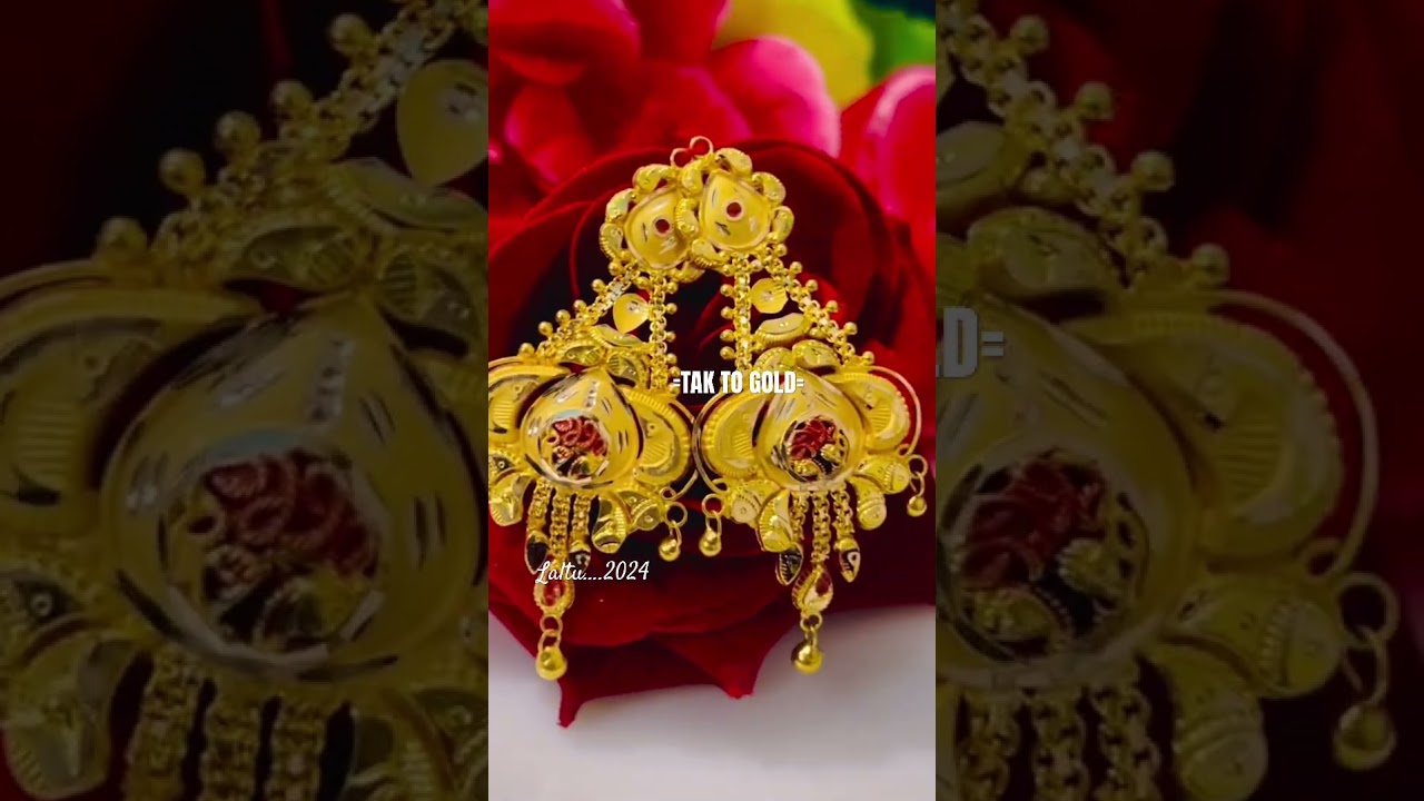24kgold earring update design piece 2024.. 