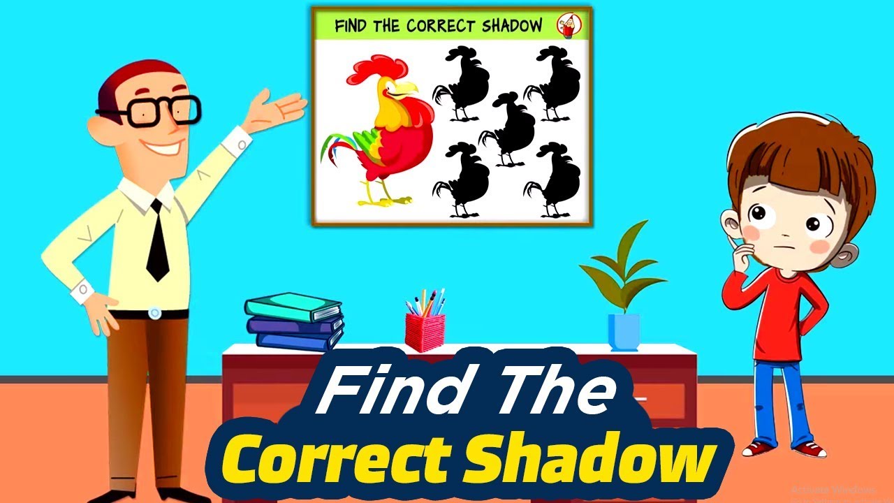 Find The Correct Shadow Funny Brain RIDDLES For Children Fun Games