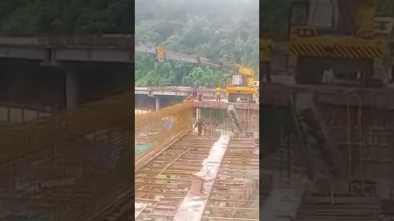 girder work 50 mt high 