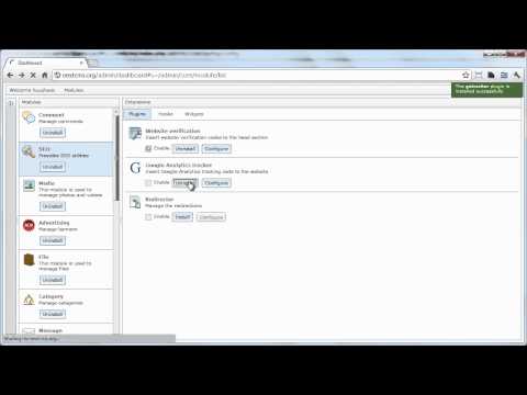 NextCMS: Inserting Google Analytics tracking code