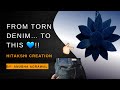 I Turned Old Jeans Into This 💙 | Denim Flower Wall Decor (Step-by-Step tutorial) #diy #craftideas