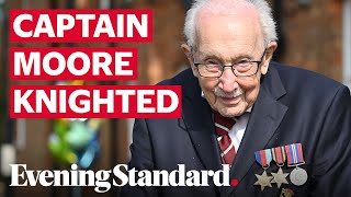 Captain Sir Tom Moore will receive his knighthood from the Queen in a private ceremony on Friday