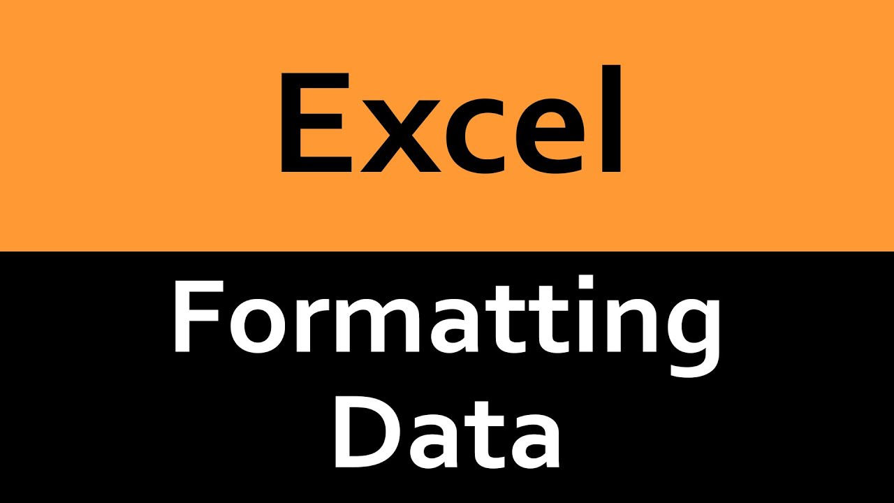The Easy Way to Format Data in Microsoft Excel - YouTube