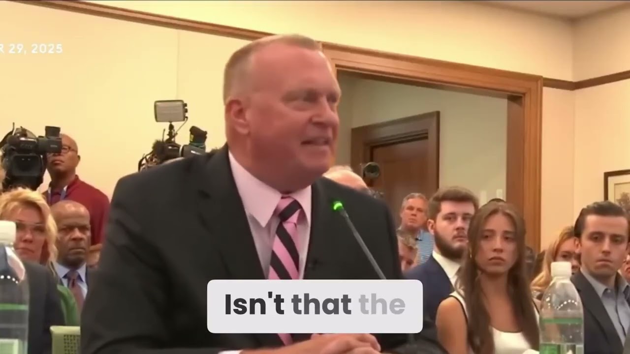 Steve Federico testifies about the murder of his daughter, Logan during the House committee. 