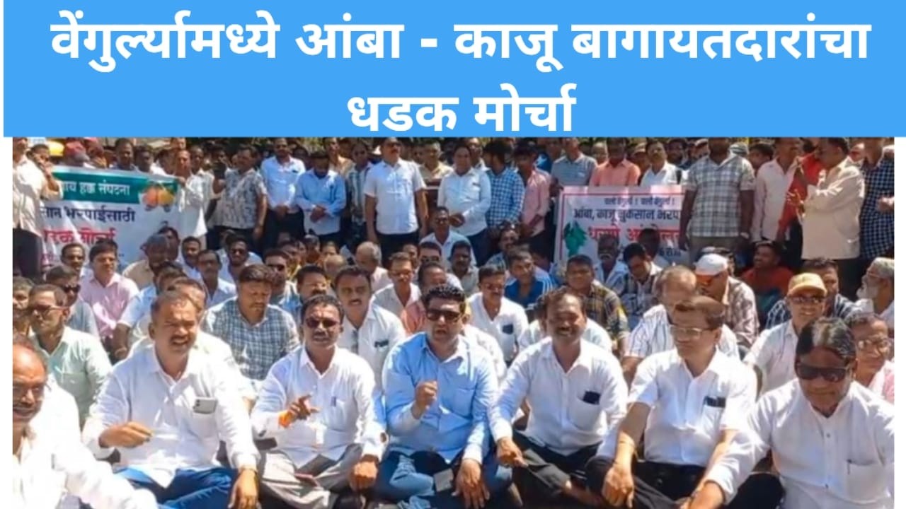 वेंगुर्ल्यामध्ये आंबा - काजू बागायतदारांचा धडक मोर्चा