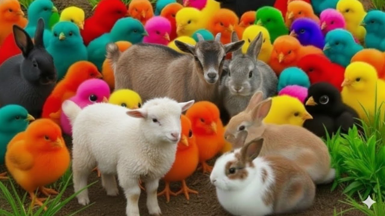  ayam pelangi,ayam warna warni terbaru,ayam raibow warna warni,kelinci lucu