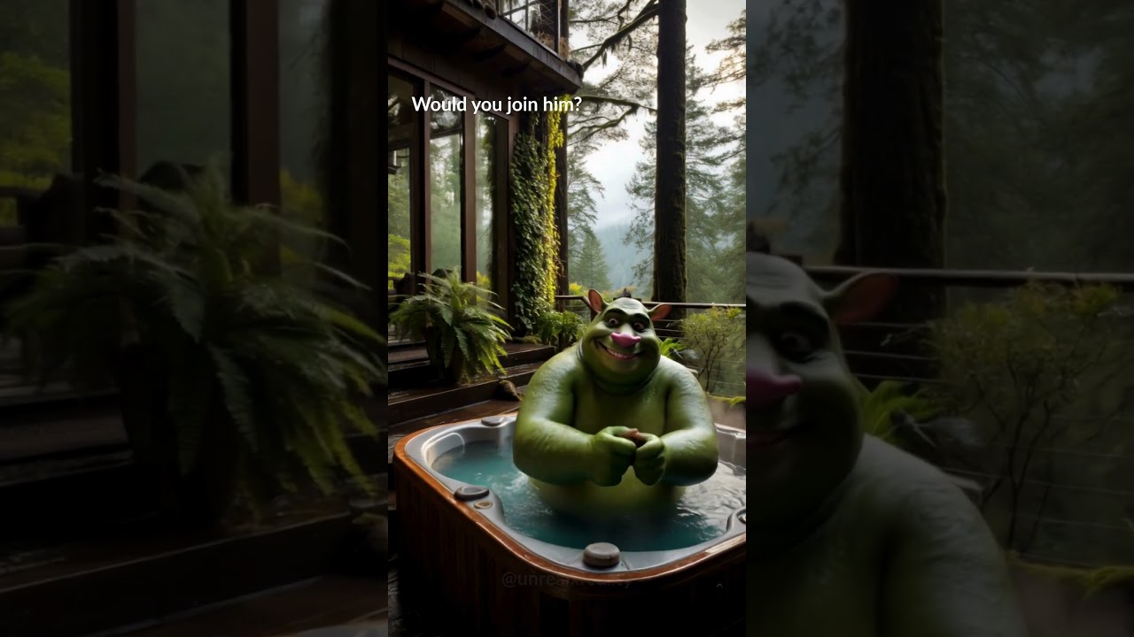 Shrek takes a jacuzzi break | Join him 