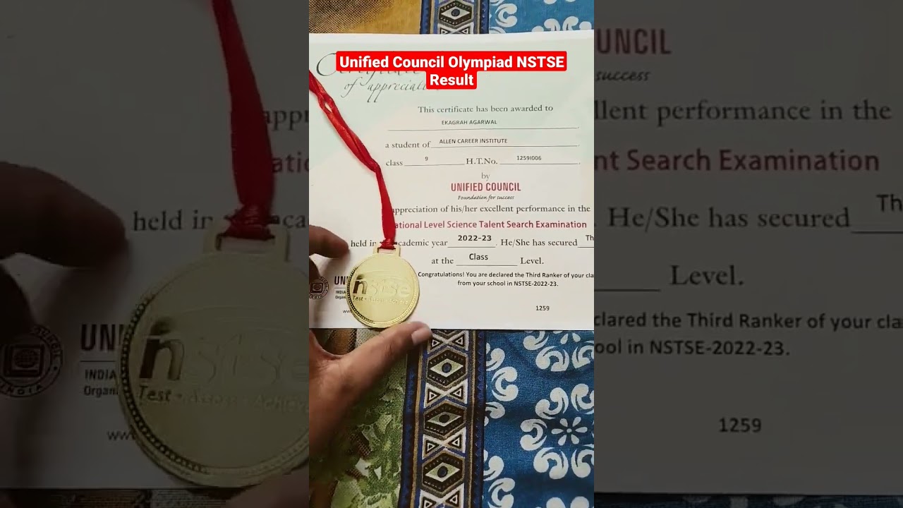 NSTSE Result & Medal | Unified Council Olympiad Exam | 