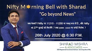 Nifty and Bank Nifty Trade Setup for 27th July 2020.Date of uploading Video: 26th July @6:30 P.M.