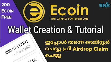 Ecoin Wallet Creation & Tutorial | Earn Free 200 Ecoins And Referral Rewards | Ecoin Crypto Airdrop