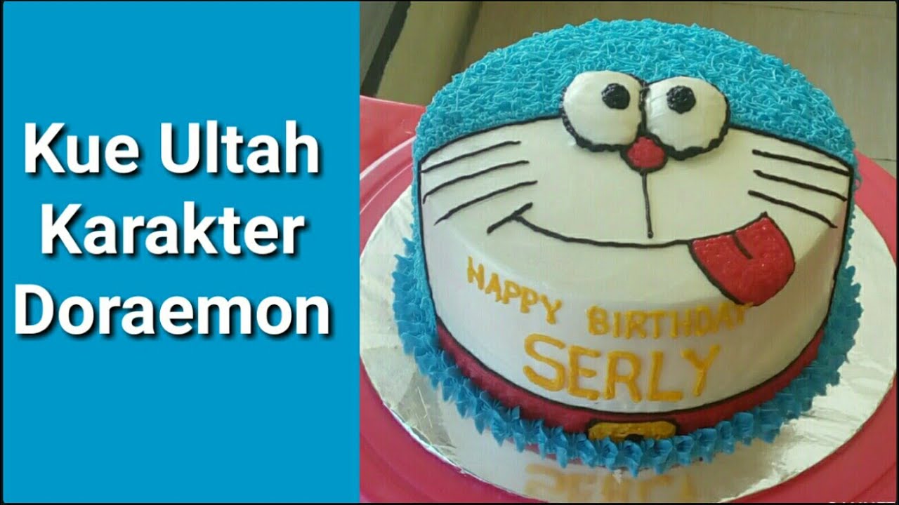 Cara membuat kue ulang tahun karakter doraemon  YouTube