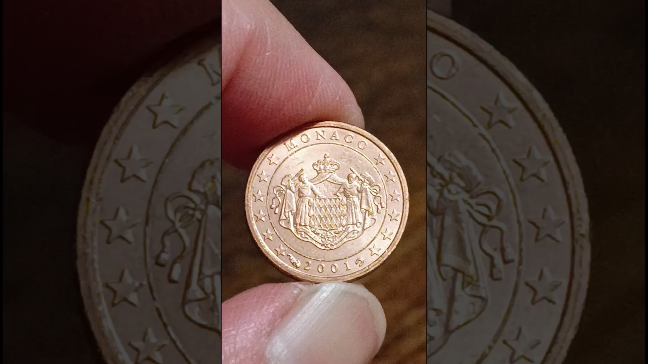 2001, 1 euro cent. MONACO 