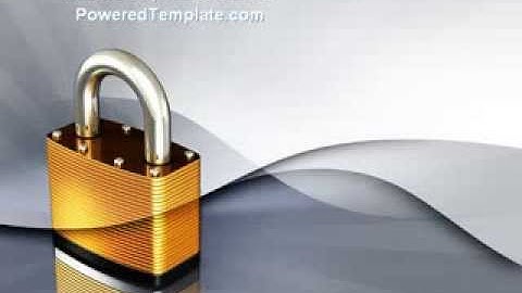 Lock PowerPoint Template by PoweredTemplate.com