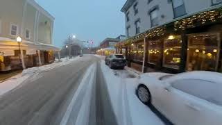 A snowy ride in Kingston