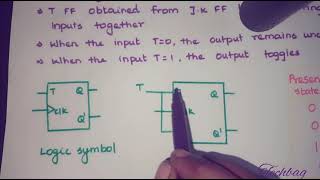 T flipflop | Toggle flip flop | Digital electronics #CS8351# EE3302 #cs3351