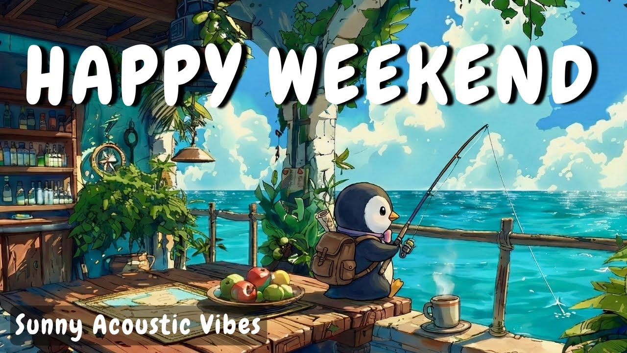 Traveling Penguin's Tropical Morning: Positive Beats for a Happy & Focused Day ✨