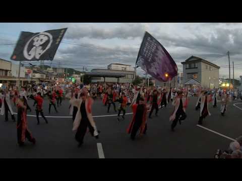 安藤まつり 2019 郡家駅前一斉踊り ケヤキの神 4K撮影
