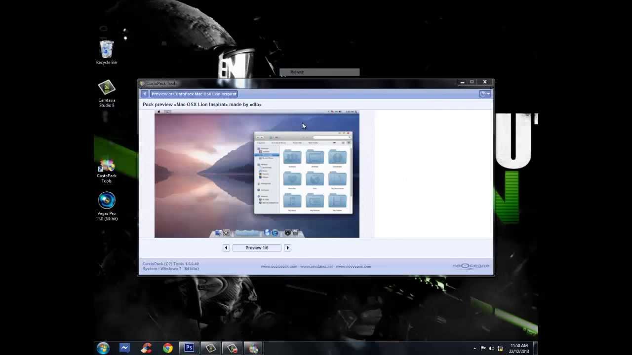 Transform Windows 7 to Mac OS X Mountain Lion - YouTube