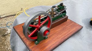 Air operating a 1970’s Stuart Turner horizontal steam (model) stationary engine
