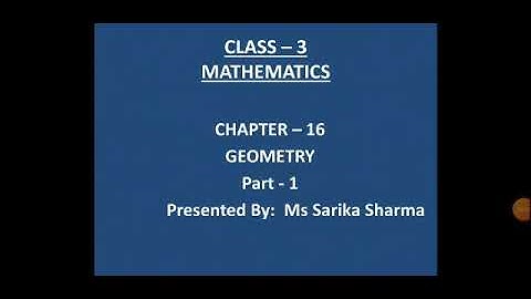 Class III MATHS CH-16 GEOMETRY PART 1