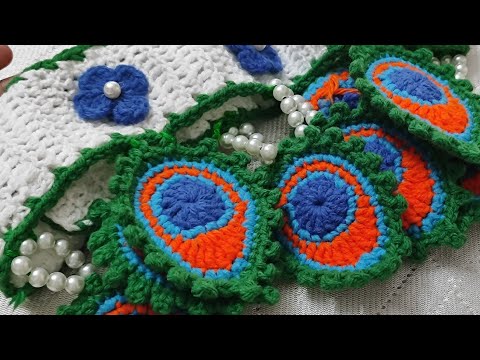 Wow😲😲 crochet beautiful morpankh toran for Mandir 🙏🙏