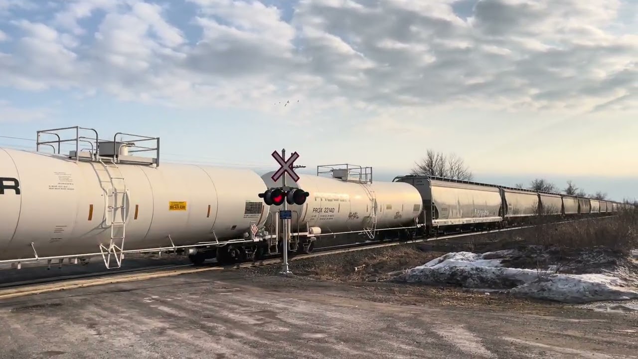 Eastbound: KCS 4845 & CP 8954 pulling mixed freight | CPKC Belleville Sub | March 10, 2026