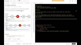 Leetcode 876. Middle of the Linked List - basic practice: linked list traversal; slow-fast pointers
