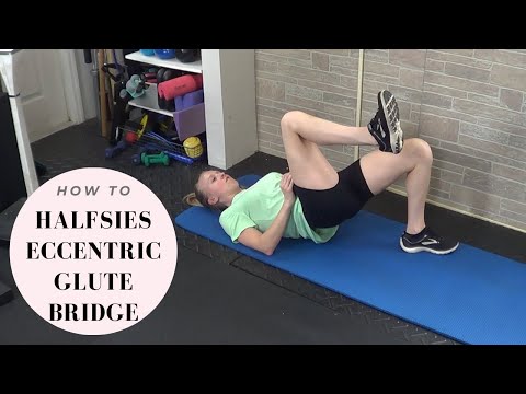 How to Halfsies Eccentric Glute Bridge