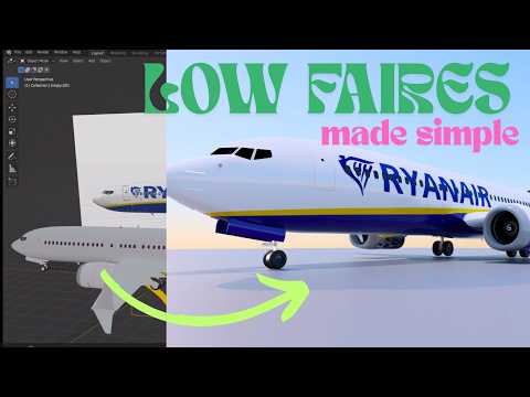 I modelized Ryanair livery in a 3d software (You won't believe how good it is)