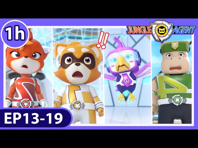 ★Jungle Agent English★ EP13-19 | 1 Hour Compilation | Power Heroes | Robot | Superhero |Kids Cartoon class=