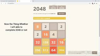 How to Win 2048 Game with proof  within 1 min #lockdownchallenge