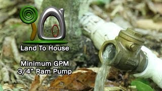 Minimum GPM 3/4' Ram Pump