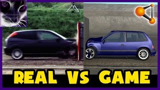 BeamNG.drive vs Real Life - 120 mp/h Crash Test in Slow Motion (Game vs Real) #2 screenshot 3