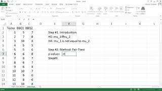 Four Steps Method of Hypothesis Testing Two Sample Paired T Test