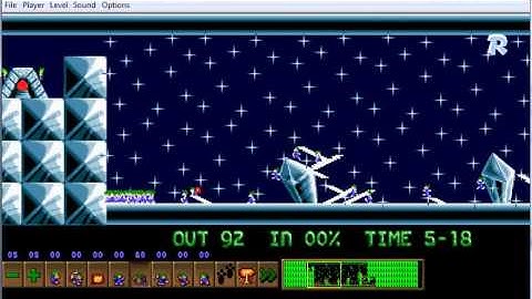 Lemmini - Lemmings Custom Level - Coldfinger