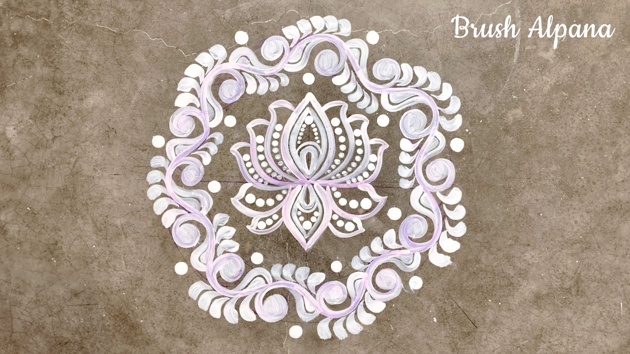 Bengali Alpana Art Tutorial | Simple & Beautiful Floor Design | Traditional Floor Art Step by Step