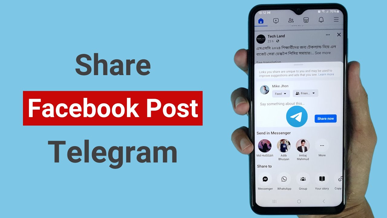 how-to-share-facebook-post-on-telegram-youtube
