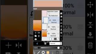 Easy sunset art in Ibis paint x #art #digitalart #ibispaintx #tutorial #painting #shorts
