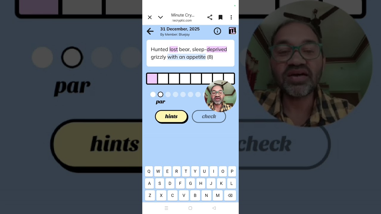 Minute Cryptic | 31 December, 2025