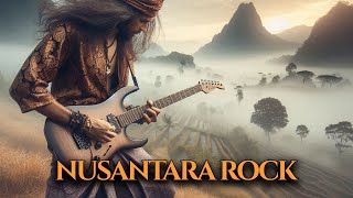 Epic Original Instrumental Rock with Red Kebaya Warrior, Ancient Temple Ruins, Nusantara Sound