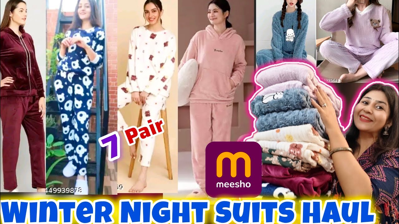 Meesho Winter Night Suits Haul Under ₹600/-💕 Affordable Woolen Night Suits 💕Must Try 💕 Meesho Haul