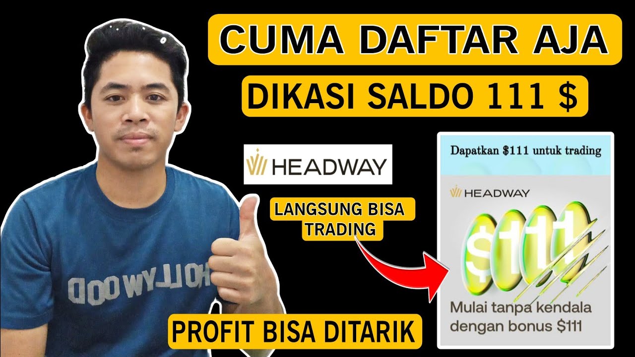 Daftar Dapat Bonus 111 Dollar !! Cara Daftar Aplikasi Headway - Trading Forex + Crypto