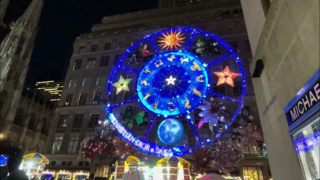 5th Avenue Saks Christmas light Show.NYC 2023 YouTube